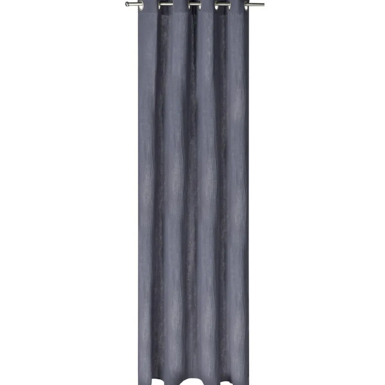 Rideau à oeillets gaze de coton gris uni 135xL240cm