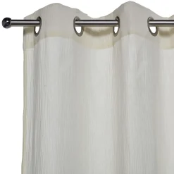 Rideau à oeillets gaze de coton beige uni 135xL240cm < Gifi Outlet