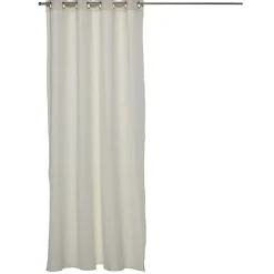 Rideau à oeillets gaze de coton beige uni 135xL240cm < Gifi Outlet