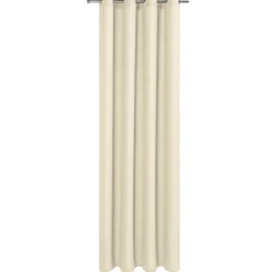 Rideau à oeillets uni beige 140x240cm < Gifi Outlet