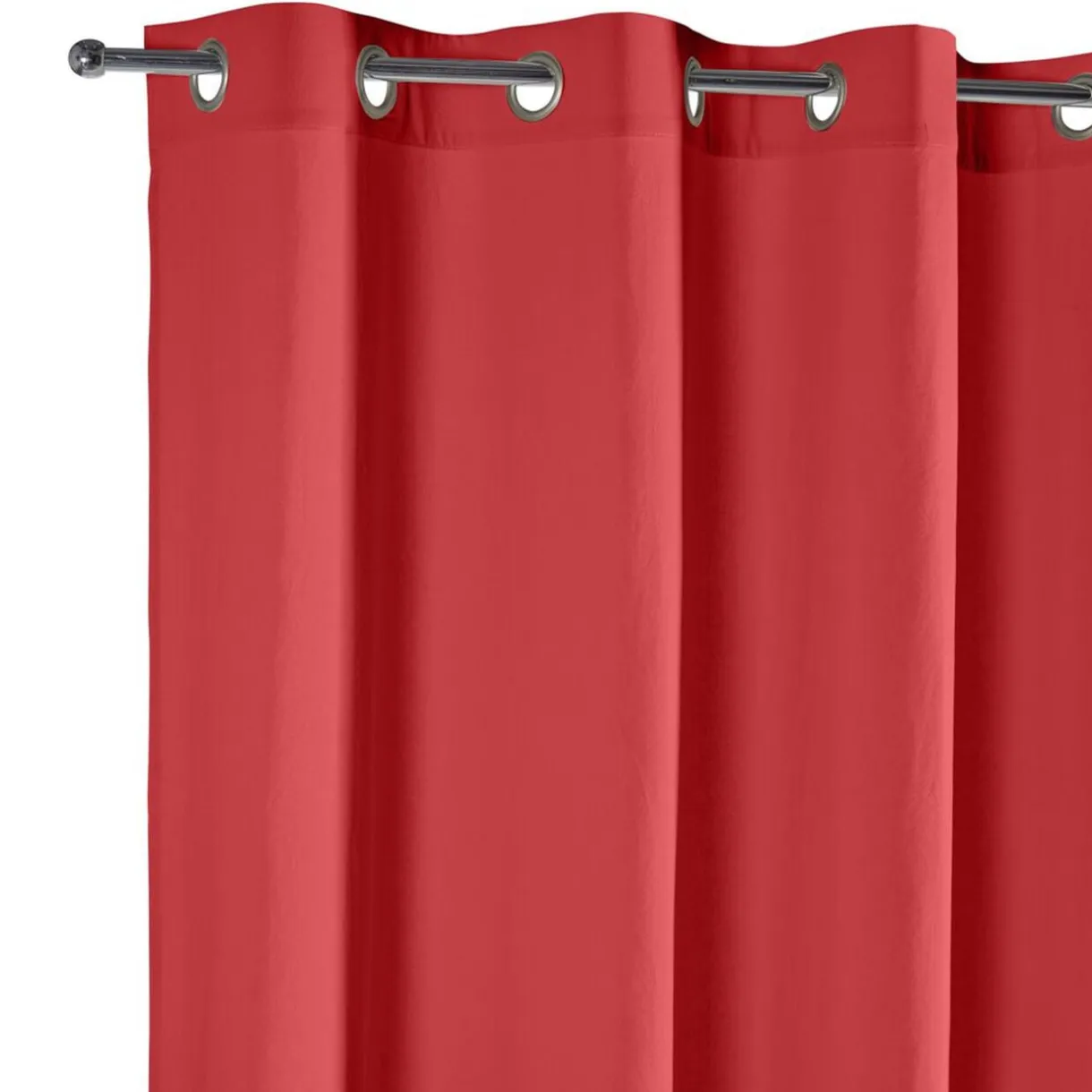 Rideau à oeillets 140x240cm uni rouge < Gifi Clearance
