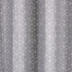 Rideau polycoton 140x240cm imprimé géométrique gris < Gifi Online