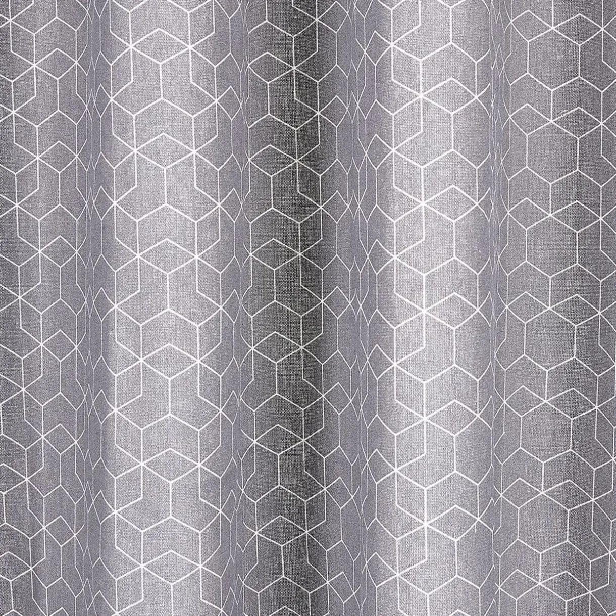 Rideau polycoton 140x240cm imprimé géométrique gris < Gifi Online