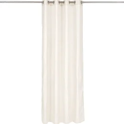 Rideau polyester 140x240cm effet lin beige < Gifi New