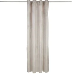 Rideau polyester 140x240cm effet velours taupe