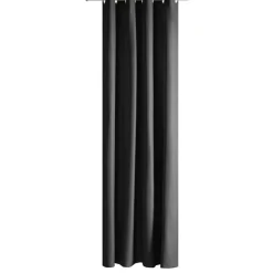 Rideau thermique 8 oeillets noir uni < Gifi Online