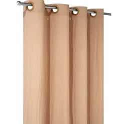 Rideau uni touché peau de pêche avec anneaux 140x240cm (3 modèles) < Gifi Sale