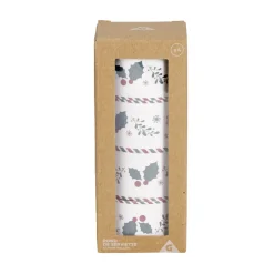 Rond de serviette en zinc motif houx Ø5cm 4 pièces < Gifi Clearance
