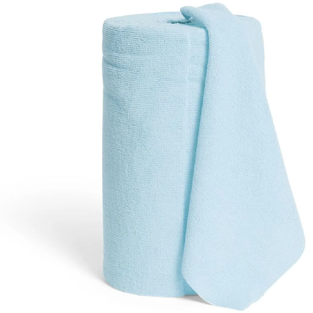 Rouleau de 50 chiffons en microfibre bleu