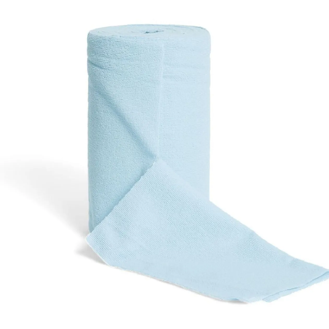 Rouleau de 50 chiffons en microfibre bleu