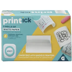 Rouleau de papier blanc x 3 pour imprimante Printick < Gifi Best