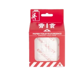 Rouleau de papier toilette d'urgence inscription Emergency