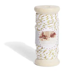 Rouleau fil coton blanc et doré 15m < Gifi Discount