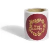 Rouleau étiquette autocollante Merry Christmas couronne rouge et dorée Ø3cm x50 < Gifi Clearance