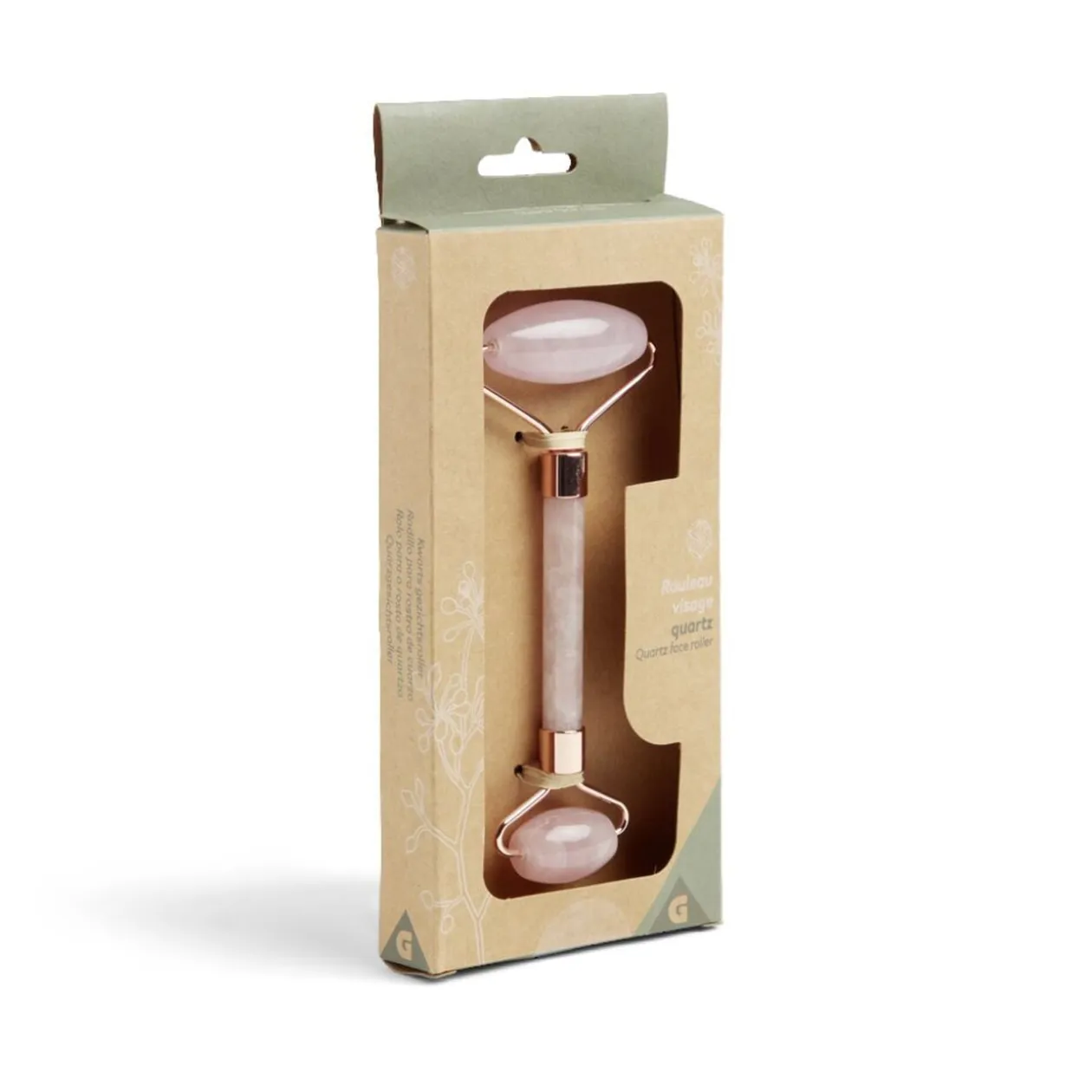 Rouleau visage quartz rose