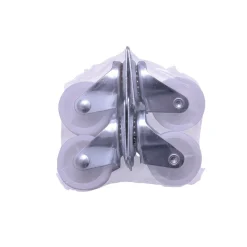 Roulette en plastique blanc - Lot de 4