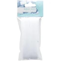 Ruban biais en coton blanc < Gifi Online