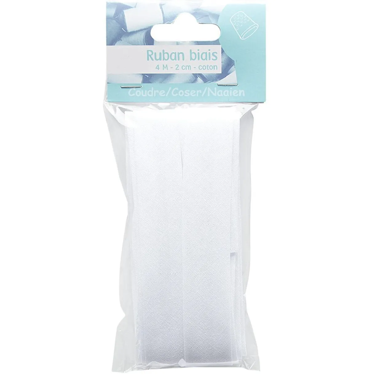 Ruban biais en coton blanc < Gifi Online