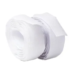 Ruban à boucle autocollant nylon blanc 1m