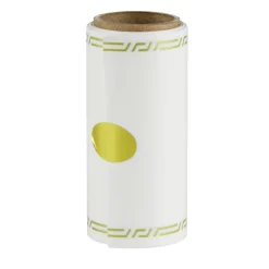 Ruban décoratif pour composition florale blanc bord doré L200x7,5cm