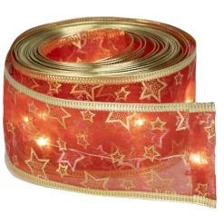 Ruban lumineux 50 LED tissu motif Noël 5m (2 modèles)