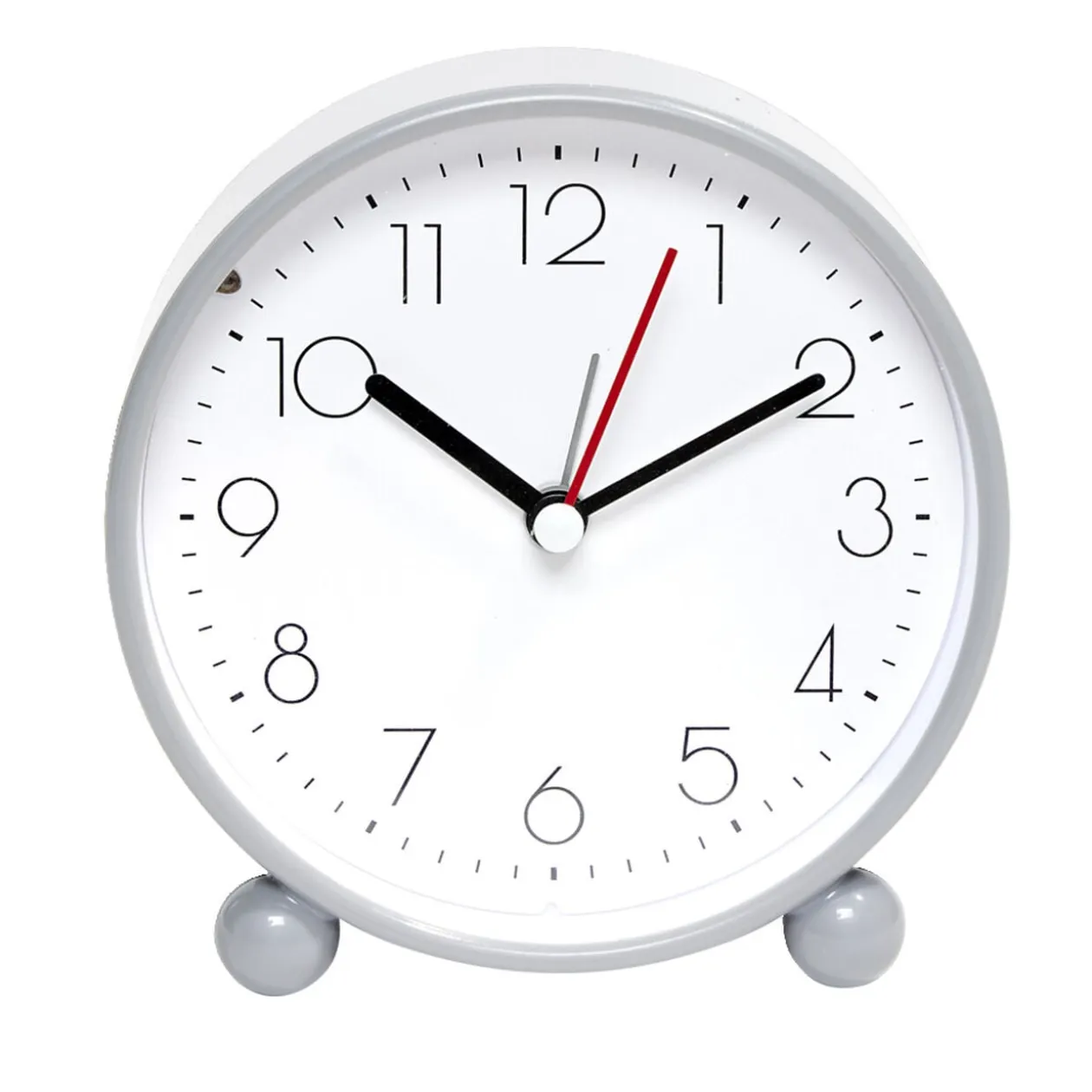 Réveil analogique à quartz en plastique avec alarme 11,5x4xH11cm (3 modèles)