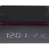Réveil chargeur sans fil bois noir < Gifi Outlet