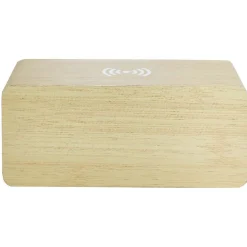 Réveil rectangulaire bois naturel