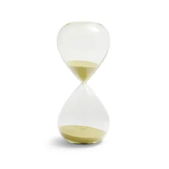 Sablier verre sable jaune Ø8xH20cm