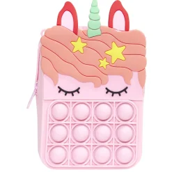 Sac bandoulière enfant pop it licorne 9x4xH13,5cm (3 modèles)