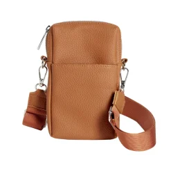 Sac bandoulière à téléphone simili uni 10xH16,5cm (6 modèles)