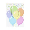 Sac cadeau blanc motifs ballons multicolores - Taille M