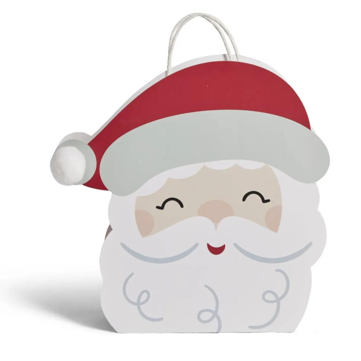 Sac cadeau fantaisie forme tête de père Noël 27xH29cm < Gifi Best