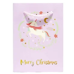 Sac cadeau Noël enfant licorne ou dinosaure 11xH15cm (2 modèles) < Gifi Online
