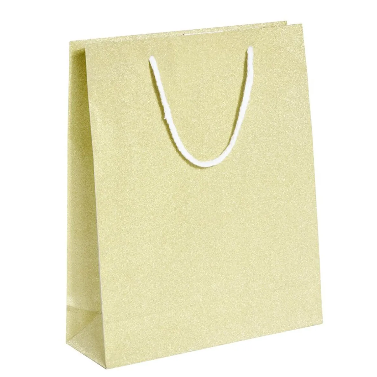 Sac cadeau Noël motif sapin ou uni doré pailleté - Taille M < Gifi New