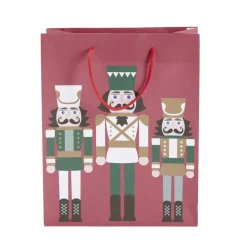 Sac cadeau Noël motif soldat Casse Noisette rouge et vert 26x12xH32,5cm < Gifi Discount