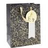 Sac cadeau papier anniversaire inscription Happy Birthday 17,5x10xH23cm (2 modèles)