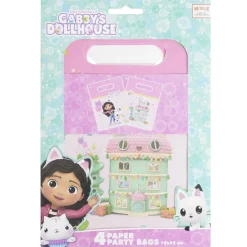 Sac cadeau papier x4 Gabby's Dollhouse 17xH25cm < Gifi