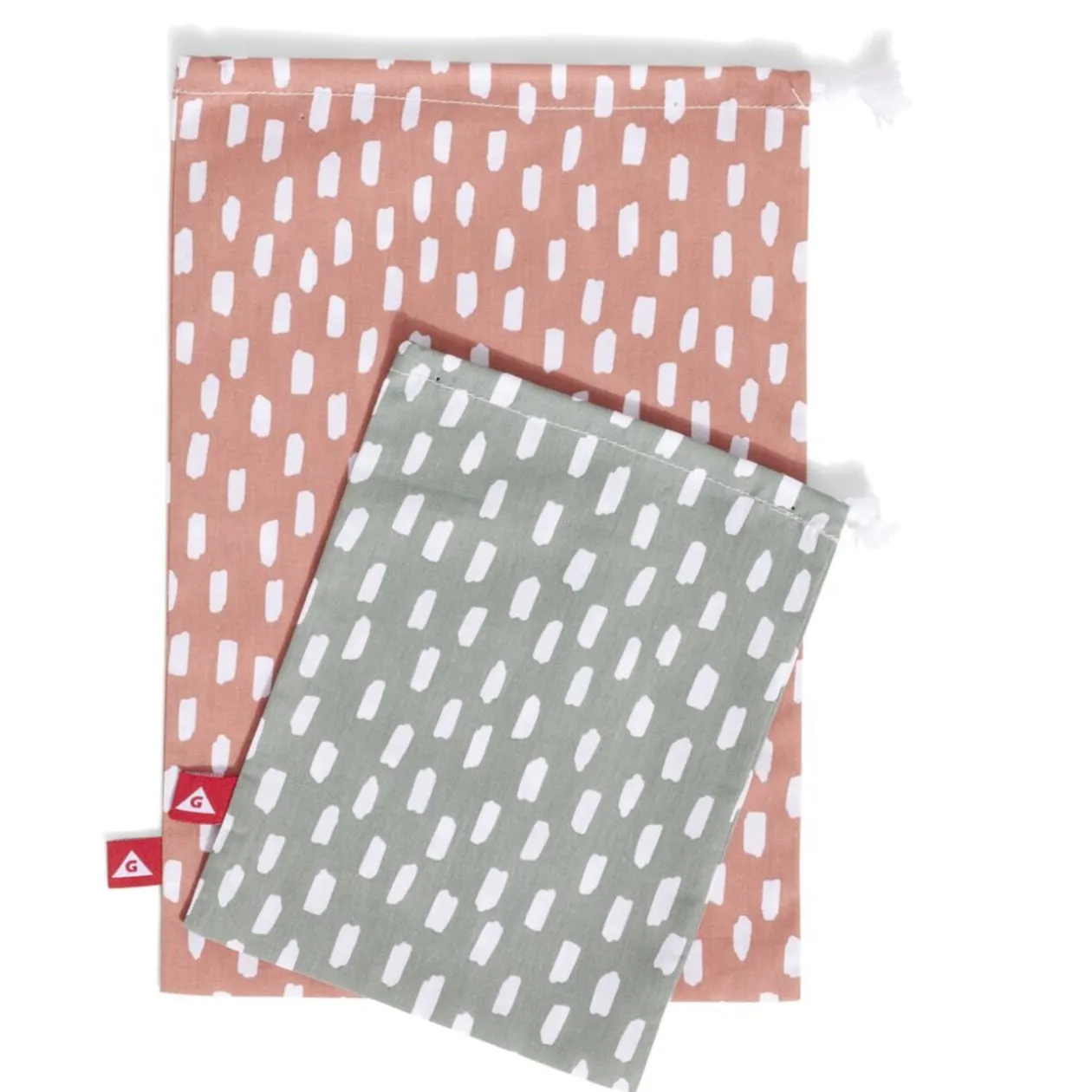 Sac cadeau réutilisable en coton x2 - 15x20cm et 20x30cm