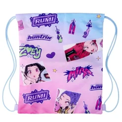 Sac à chaussures Kpop Demon Hunters rose bleu violet 33x44cm < Gifi