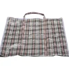 Sac de course quadrillage rouge noir blanc 68x15xH68cm