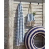 Sac de plage avec fouta à rayures 90x170cm (2 modèles bleu ou rose) < Gifi Discount
