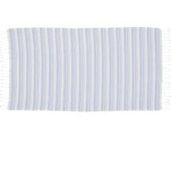 Sac de plage avec fouta à rayures 90x170cm (2 modèles bleu ou rose) < Gifi Discount