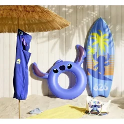 Sac de plage coton anses cordes motif Stitch Aloha 56x16xH38cm < Gifi Hot