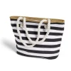 Sac de plage marin bleu polyester et coton