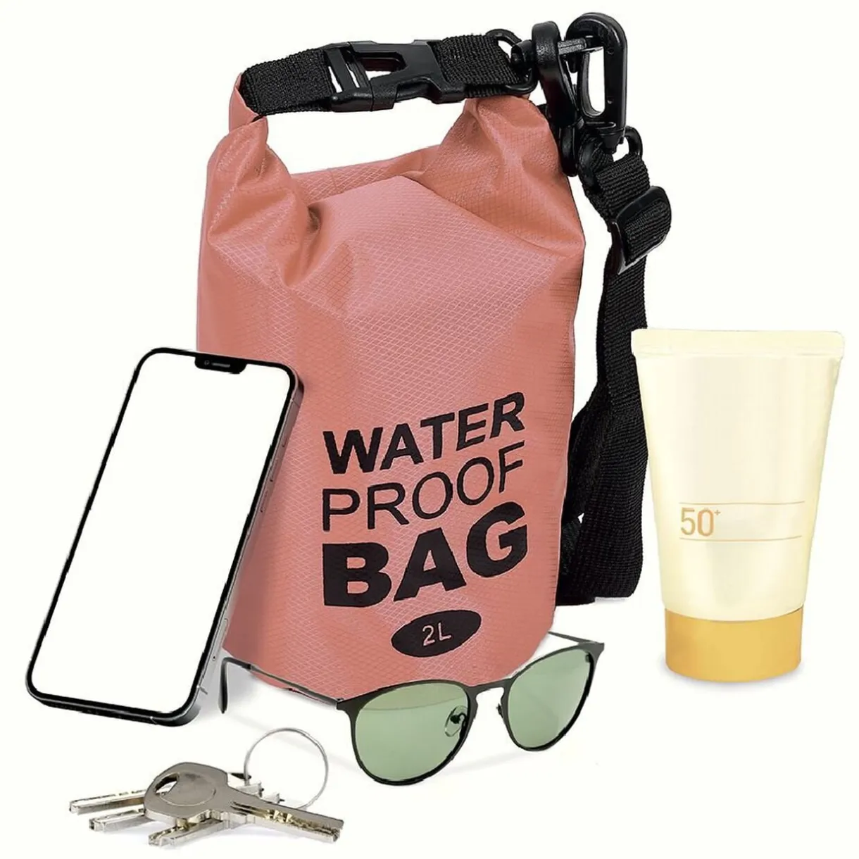 Sac de plage étanche 10L polyester rouge et noir < Gifi Best