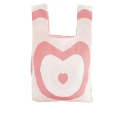 Sac de plage tissé à motif 19,5x9xH34cm (2 modèles)