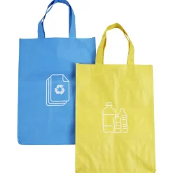 Sac de tri plastique verre papier x3