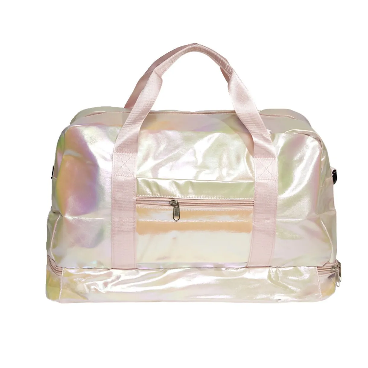 Sac de voyage femme aspect brillant 49x23xH30cm - 2 modèles rose ou vert < Gifi Best