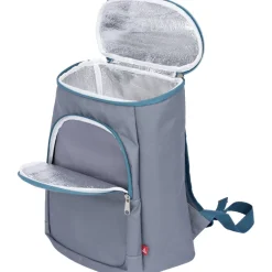 Sac à dos isotherme fraîcheur 14L gris et bleu 36x16xH26cm